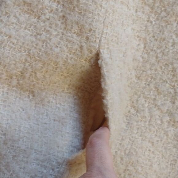 Eileen Fisher Boucle Wool Jacket Blazer Ivory Textured Knit material PL - Picture 8 of 11